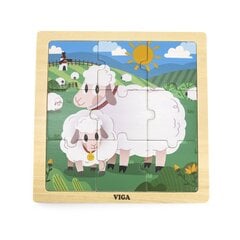 Puidust pusle lastele lammas Viga Toys L-44622 9-osaline hind ja info | Arendavad mänguasjad | kaup24.ee