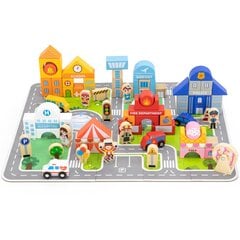 Puidust mudel klotsidega Viga Toys L-44705, 60-osaline цена и информация | Развивающие игрушки | kaup24.ee