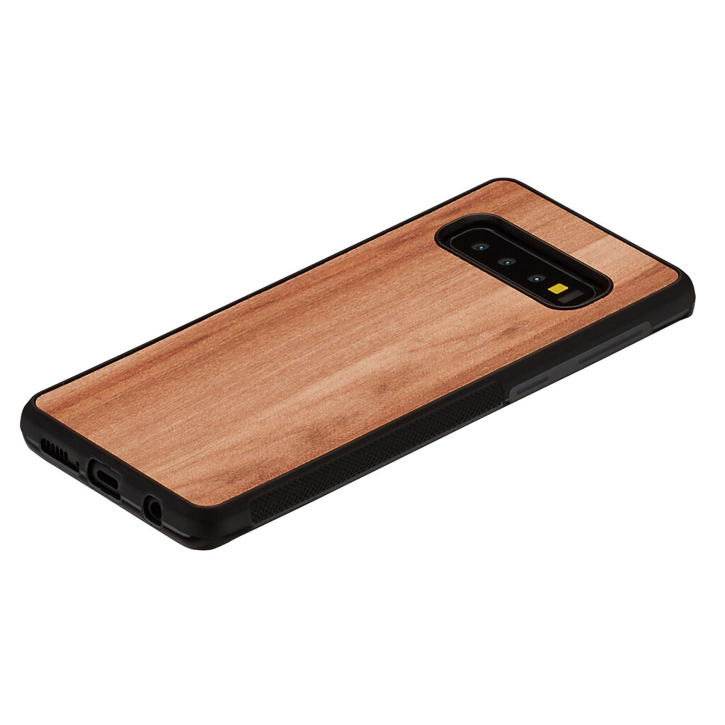 Mobiiltelefoni tagus Man&Wood sobib Samsung Galaxy S10, Cappuccino, Must цена и информация | Telefoni kaaned, ümbrised | kaup24.ee