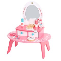 Puidust tualettlaud peegli ja tarvikutega Tooky Toys L-TL098A цена и информация | Игрушки для девочек | kaup24.ee