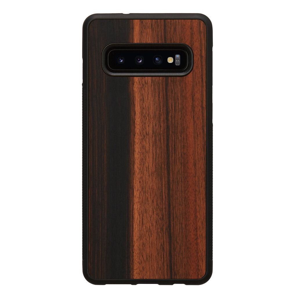 Mobiiltelefoni tagus Man&Wood sobib Samsung Galaxy S10, Ebony, Must hind ja info | Telefoni kaaned, ümbrised | kaup24.ee