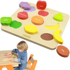 Montessori puidust kujundite pusle Masterkidz L-MK00620 hind ja info | Arendavad mänguasjad | kaup24.ee