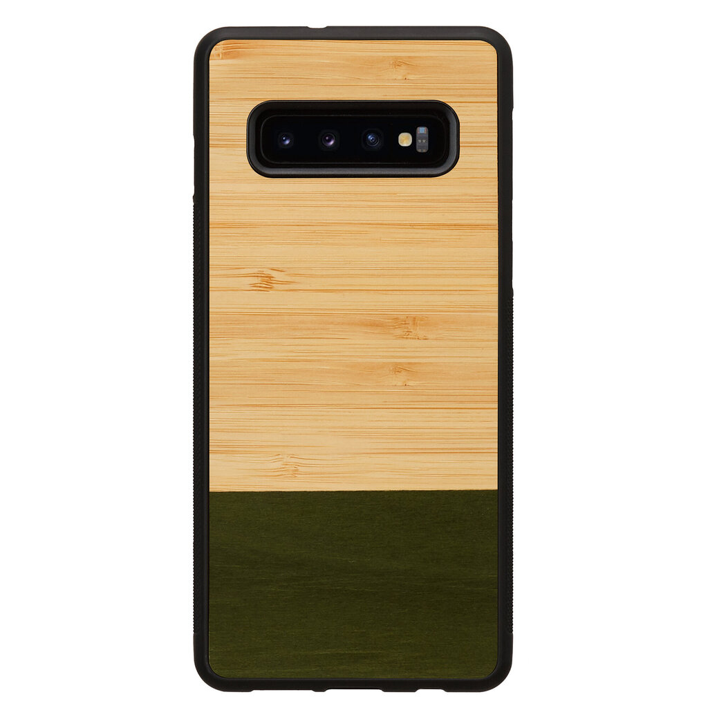 Mobiiltelefoni tagus Man&Wood sobib Samsung Galaxy S10 Plus, Bamboo forest, Must hind ja info | Telefoni kaaned, ümbrised | kaup24.ee