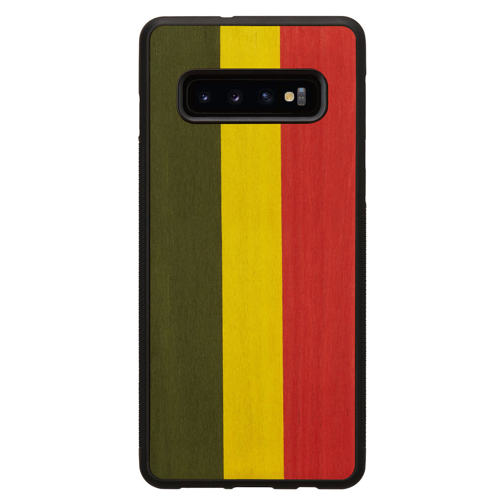 Mobiiltelefoni tagus Man&Wood sobib Samsung Galaxy S10 Plus, Reggae, Must цена и информация | Telefoni kaaned, ümbrised | kaup24.ee