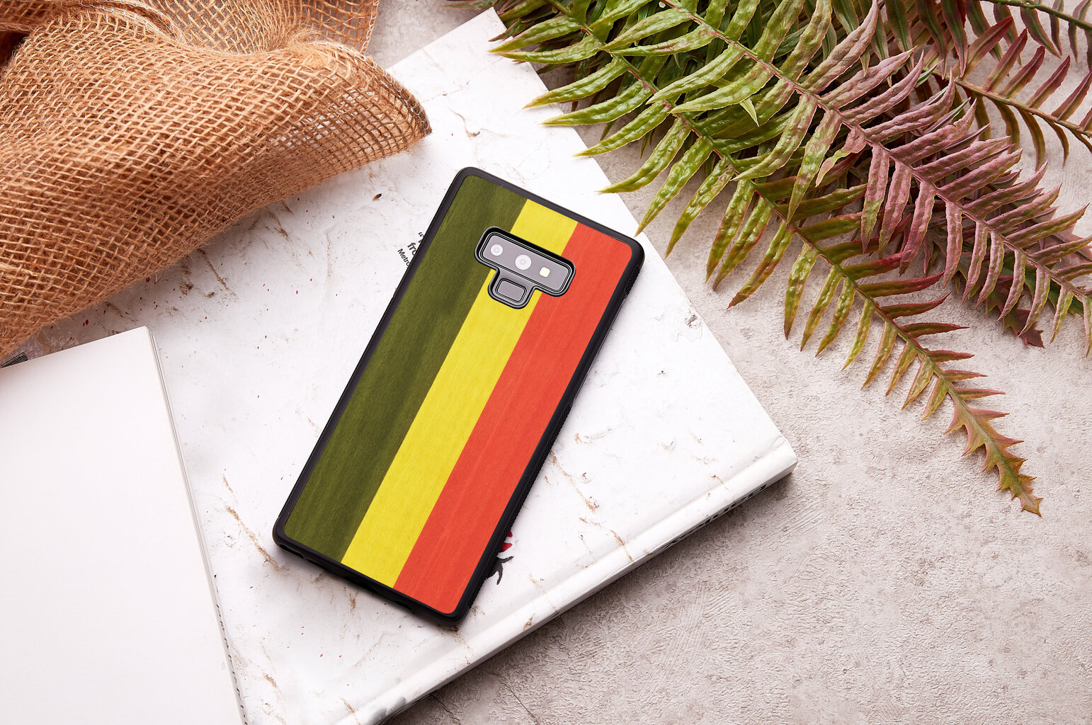 Mobiiltelefoni tagus Man&Wood sobib Samsung Galaxy Note 9, Reggae, Must цена и информация | Telefoni kaaned, ümbrised | kaup24.ee