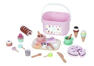 Puidust söögiriistad ja toidukomplekt Tooky Toys L-TJ618 hind ja info | Tüdrukute mänguasjad | kaup24.ee