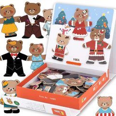 Magnetpusle karuperekond Viga Toys L-44683 hind ja info | Arendavad mänguasjad | kaup24.ee