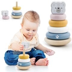 Puidust õppepüramiid karu Viga Toys L-44005 цена и информация | Развивающие игрушки | kaup24.ee