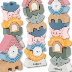 Puidust klotsist pusletorn lastele Viga Toys L-44070 hind ja info | Arendavad mänguasjad | kaup24.ee