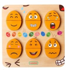 Montessori puidust emotsioonide äratundmise pusle lastele Masterkidz L-MK19752 цена и информация | Развивающие игрушки | kaup24.ee