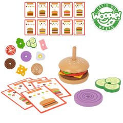 Puidust hamburgeri pusle Woopie L-44992 цена и информация | Развивающие игрушки | kaup24.ee