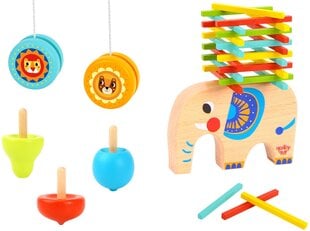 Puidust mängukomplekt lastele Tooky Toy L-TL686 46 tk hind ja info | Arendavad mänguasjad | kaup24.ee