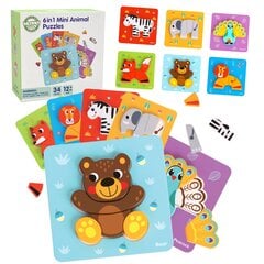 Puidust pusleloomad montessori Woopie L-49683 цена и информация | Развивающие игрушки | kaup24.ee