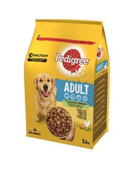 Pedigree koerte kuivtoit linnuliha ja juurviljadega, 2,6 kg x 3 tk hind ja info | Kuivtoit koertele | kaup24.ee