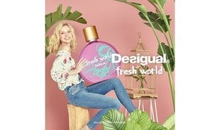 Komplekt Desigual Fresh World naistele: tualettvesi EDT 100 ml + Desigual kosmeetikakott hind ja info | Naiste parfüümid | kaup24.ee