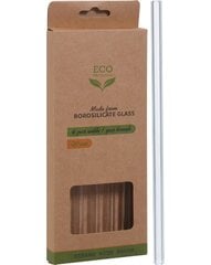 Стеклянные соломинки Eco Friendly, 4 шт. цена и информация | Праздничная одноразовая посуда | kaup24.ee