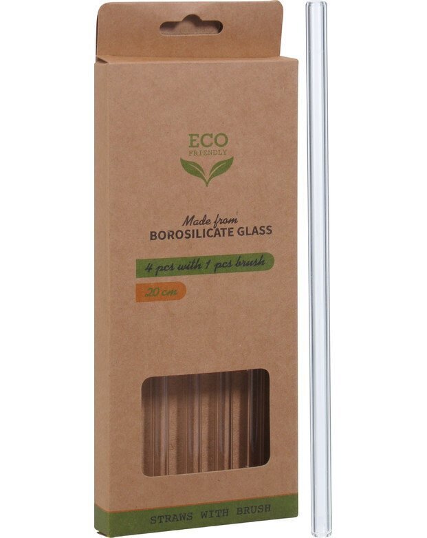 Klaaskõrred Eco Friendly, 4 tk hind ja info | Ühekordsed nõud | kaup24.ee