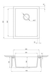 Deante гранитная кухонная мойка Deante Corda  ZQZ A10B, Alabaster цена и информация | Раковины на кухню | kaup24.ee