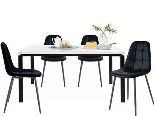 Комплект мебели для столовой Notio Living Silva / Lina, черный цена и информация | Комплекты мебели для столовой | kaup24.ee