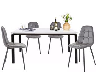 Комплект мебели для столовой Notio Living Silva/Lina, серый цена и информация | Комплекты мебели для столовой | kaup24.ee