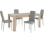Комплект мебели для столовой Notio Living Lori 160/Barak, цвета дуба/серый