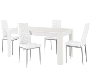 Комплект мебели для столовой Notio Living Lori 160/Barak, белый цена и информация | Комплекты мебели для столовой | kaup24.ee