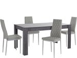 Комплект мебели для столовой Notio Living Lori 160/Barak, серый