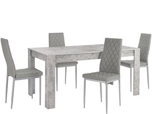 Комплект мебели для столовой Notio Living Lori 160/Barak, светло-серый/серый цена и информация | Комплекты мебели для столовой | kaup24.ee