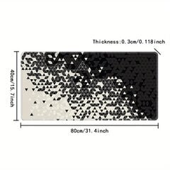 'Must-Valge Ruuduline Hiirematt, Abstraktne Kunst Mängude Hiirematt, Sülearvuti Klaviatuuri Hiirematt' hind ja info | Fännitooted mänguritele | kaup24.ee