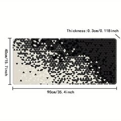 'Must-Valge Ruuduline Hiirematt, Abstraktne Kunst Mängude Hiirematt, Sülearvuti Klaviatuuri Hiirematt' hind ja info | Fännitooted mänguritele | kaup24.ee