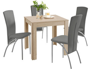 Комплект мебели для столовой Notio Living Lori 80/Nevada, цвета дуба/серый цена и информация | Комплекты мебели для столовой | kaup24.ee