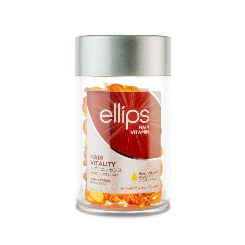 ELLIPS Hair Vitality vitamiinid juuste intensiivseks toitmiseks, kapslid 1 ml x N50 hind ja info | Maskid, õlid, seerumid | kaup24.ee