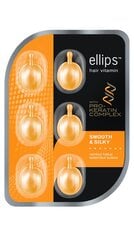 ELLIPS Smooth & Silky Pro Keratin витамины с кератином для восстановления влаги, капсулы 1 мл x N6 цена и информация | Средства для укрепления волос | kaup24.ee