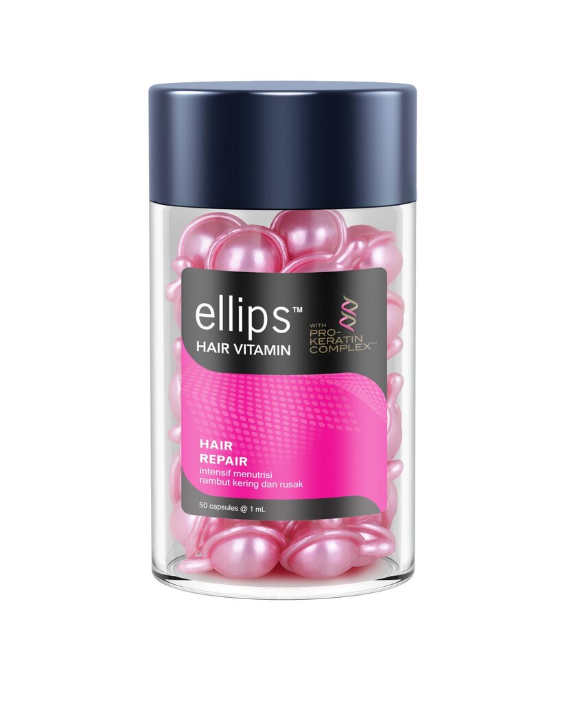 ELLIPS Hair Repair Pro Keratin vitamiinid kahjustatud juustele keratiiniga, kapslid 1 ml x N50 hind ja info | Maskid, õlid, seerumid | kaup24.ee