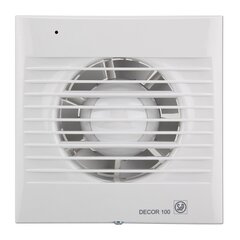 Soler&Palau Decor 100 CHZ väljatõmbeventilaator taimeri ja niiskusanduriga (laagrimootor) hind ja info | Ventilaatorid | kaup24.ee