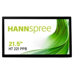 Hannspree monitor HT 221 PPB 21.5" Full HD LED puutetundlik ekraan, must цена и информация | Мониторы | kaup24.ee