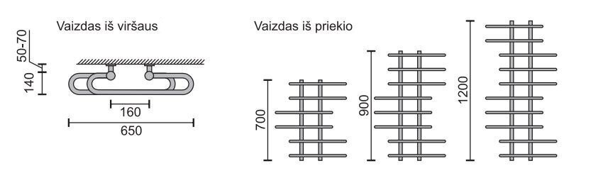 Käterätikuivati Rosela Akord, Poleeritud värvus, 650x900 mm, 420W цена и информация | Vannitoa radiaatorid ja käterätikuivatid | kaup24.ee