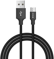 Kaabel Devia Smart, Micro USB V2 (5V 2.1A), 1m hind ja info | Mobiiltelefonide kaablid | kaup24.ee