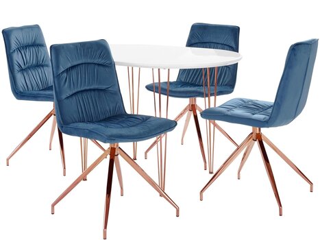 Комплект мебели для столовой Notio Living Ermelo 120/Zarra, синий цена и информация | Комплекты мебели для столовой | kaup24.ee
