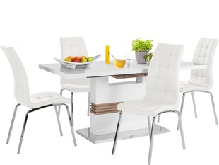 Комплект мебели для столовой Notio Living Pavlos 200/Lila, белый цена и информация | Комплекты мебели для столовой | kaup24.ee