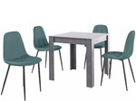 Комплект мебели для столовой Notio Living Lori 80/Lamar, серый/синий