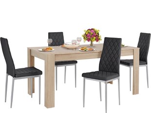 Комплект мебели для столовой Notio Living Lori 160/Barak, цвета дуба/черный цена и информация | Комплекты мебели для столовой | kaup24.ee