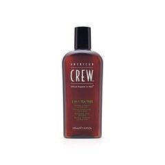 AMERICAN CREW 3 in 1 Tea Tree šampoon, palsam ja kehapesuvahend 100 ml hind ja info | Dušigeelid, õlid | kaup24.ee