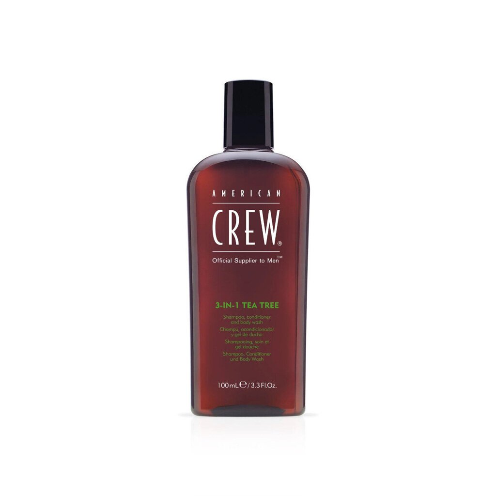 AMERICAN CREW 3 in 1 Tea Tree šampoon, palsam ja kehapesuvahend 100 ml hind ja info | Dušigeelid, õlid | kaup24.ee