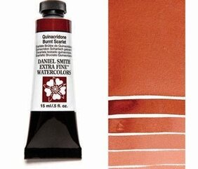 Akvarellvärvid Daniel Smith 15 ml, Quinacridone Burnt Scarlet (PR 206) hind ja info | Kunstitarbed, voolimise tarvikud | kaup24.ee