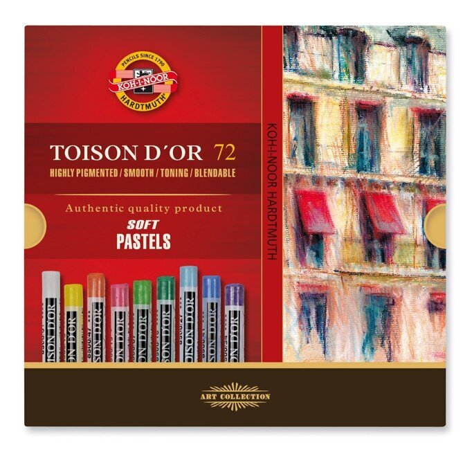 Kuivpastelli k-t Koh-I-Noor,"TOISON D'OR" 72värvi hind ja info | Kunstitarbed, voolimise tarvikud | kaup24.ee