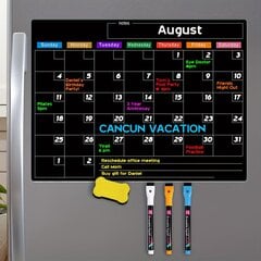 'Magnetiline Kustutustahvel Kalender Külmikule, Kuukalender Marker ja Kustukumm.' hind ja info | Kirjatarbed | kaup24.ee