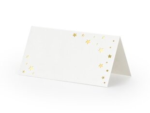 Именная карточка Let's Celebrate - Stars 9,5х5,5 см (1 упаковка / 10 шт.) цена и информация | Праздничные декорации | kaup24.ee