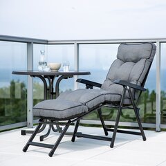 Lamamistool Patio Lena Lounger, hall hind ja info | Päevitustoolid | kaup24.ee