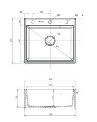 Graniidist köögivalamu Deante Andante ZQN G103, Graphite цена и информация | Раковины на кухню | kaup24.ee